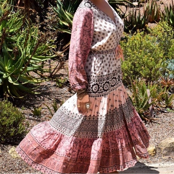 Spell Lionheart Gown Maxi Boho Tribal Paisley Sundown XS EUC - Picture 13 of 14